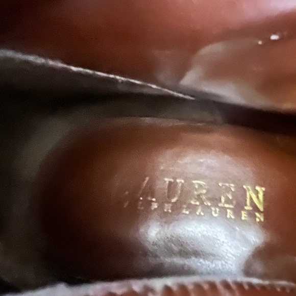 Ralph Lauren Jennison II Embossed Croc Leather Knee-High Boots. Size 8. - Picture 10 of 12